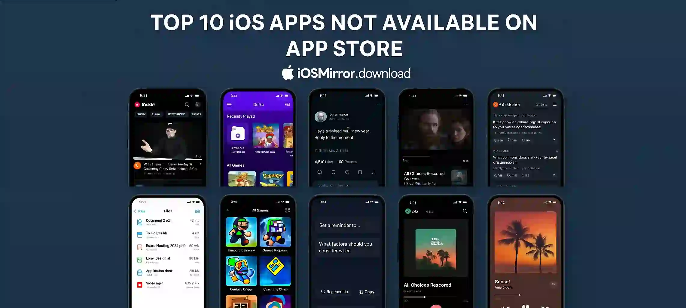 Top 10 iOS Apps Not Available on App Store